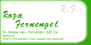 roza fernengel business card